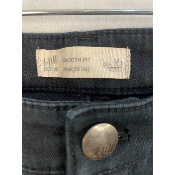 J Jill Denim Black 16P Smooth Fit Straight Leg Jeans - Picture 2 of 3